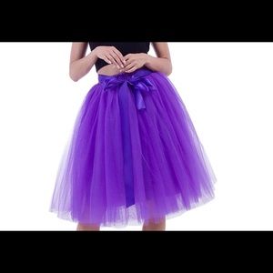 Women 7 Layered Pleated Tutu Skirt